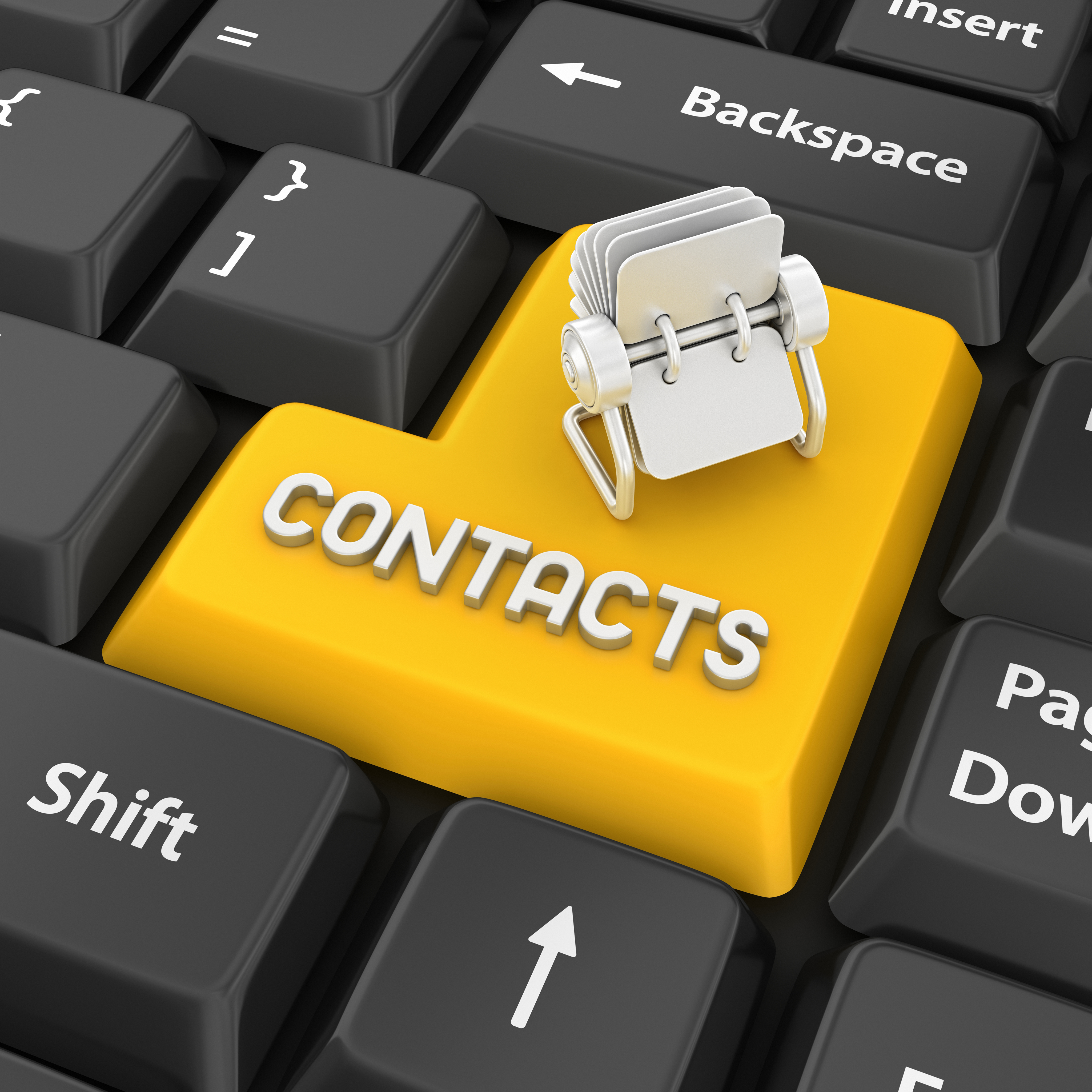 Contact button on keyboard