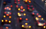 Night Traffic a three lane fully loaded and congested