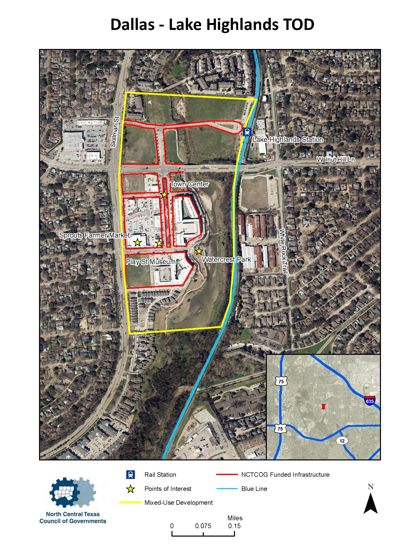 Dallas Lake Highlands Map Overview